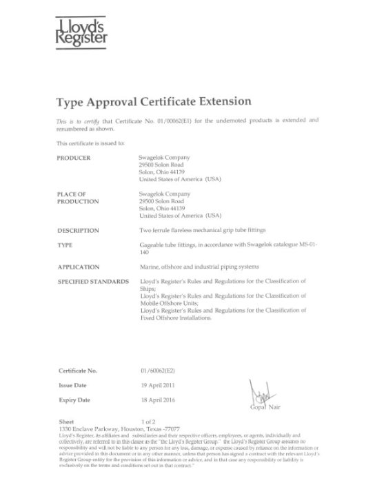 Lloyds Approval